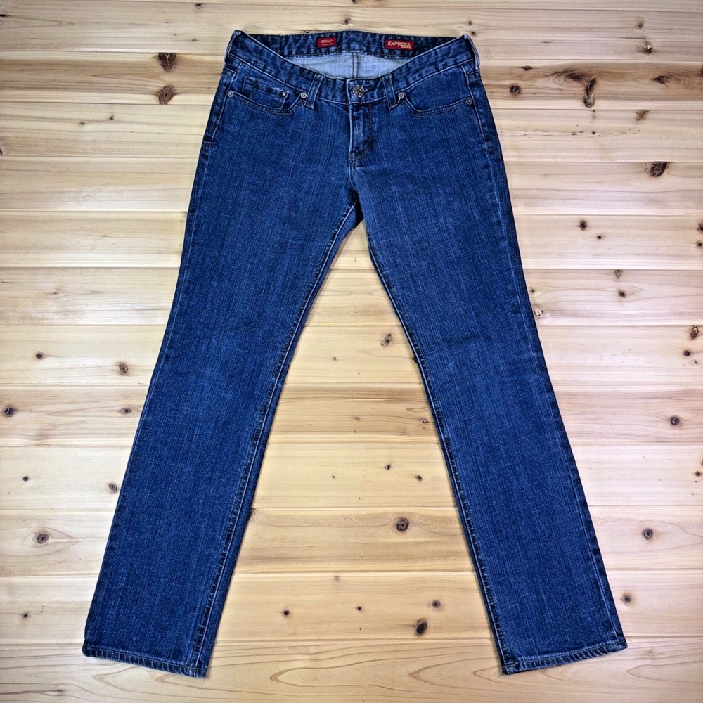 Express Jeans Womens 4S Stella Skinny Leg Low Rise Medium Wash Denim Blue Jeans